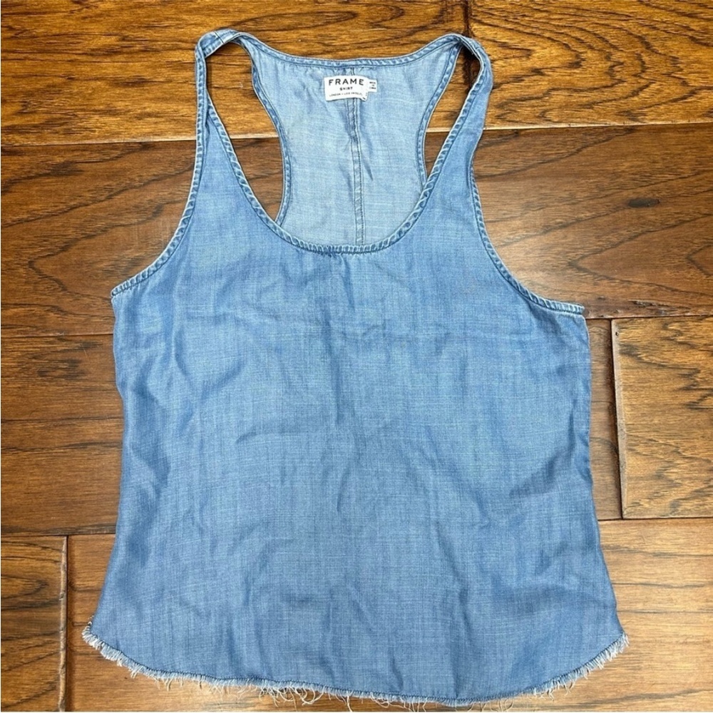 Frame chambray tank top